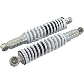 AlveyTech 12" Adjustable White Shocks for Go-Karts & Mini Bikes (Set of 2) (12 mm ID)