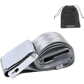 Adjustable 7-39" Airplane Seatbelt Extender - FITS All Airlines (not Southwest) Bring You a Comfortable Trip, gray