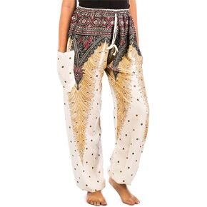 LOFBAZ Harem Pants for Women S-4XL Plus Drawstring Yoga Boho Palazzo PJ Clothing