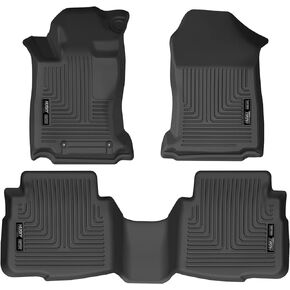 Husky Liners Weatherbeater Floor Mats | Fits 2020-2024 Subaru Legacy & Subaru Outback | Front & 2nd Row, 3-pc Black - 95541