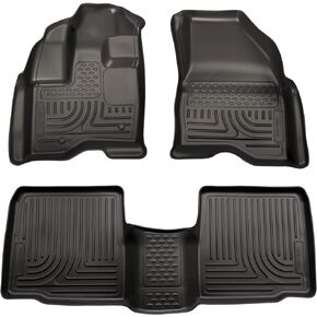 Husky Liners - Weatherbeater | Fits 2011 - 2014 Ford Explorer - Front & 2nd Row Liner - Black, 3 pc. | 98761