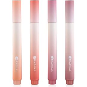 HP7256 Gradual Color Highlighters,Chisel Tip Marker Highlighters,for Journal Bible Notes,Assorted Color,4-Pack (HP7256C 4 Colors)