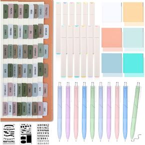 Bible Journaling Kit 66 Bible Tabs 14 Blank Tabs 6 Pads Pastel Transparent Sticky Notes 12 Aesthetic Cute Highlighters 10 Quick Dry Ink Pens 3 Bible Stencils for Christian Gift (Fresh Style)