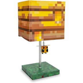 Minecraft Yellow Bee Nest Block Desk Lamp with 3D Bee Puller