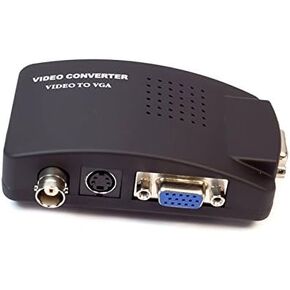 BNC to VGA Converter S-Video to VGA Monitor Signal Adapter Box