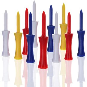 KOFULL Golf Step Down Tees, 2 3/4 Golf Tees Bulk, Random Colors Consistent Tees Plastic Golf Tees - 50 Counts