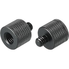 MECCANIXITY Mic Stand Adapter M5 Female to 1/4 Male Camera Screw Thread Adapter for Microphone Tripod Stand Black 2 Pack