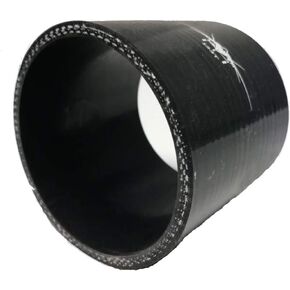 Universal 3-Ply High Performance Straight Coupler Silicone Hose ID 1.5" (38mm), Length 3" (76mm), Black