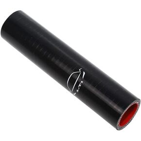 LTI Universal (152mm) 6" Length 4-Ply Reinforced High Performance Straight (25mm) 1" ID Coupler Silicone Hose (1" BLACK)