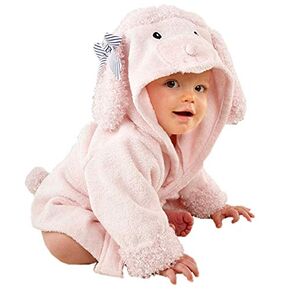 SZCQ Baby Girl Bathrobes Wash Waddle Pink Dog Hooded Robe Girls bath robe towel Terry Cotton Ultra Absorbent