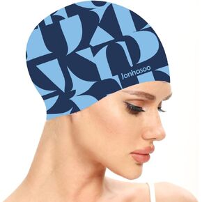 Swim Cap for Women Swimming Cap for Women Long Hair with Graphics Prined in Kuwait