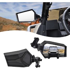 SAUTVS Adjustable Rearview Side Mirrors for Polaris Ranger XP 1000, Folding Clear Rear View Side Mirrors for Polaris Ranger XP 1000 Crew 2018-2024 Accessories(2PCS)