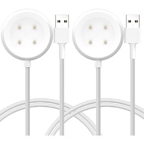 [عبوتان] Sankel متوافق مع شاحن Google Pixel Watch 2، ملحقات محول كابل شحن لاسلكي بديل USB مغناطيسي لساعة Google Pixel 2 (3.3 قدم/100 سم، أبيض) in Kuwait