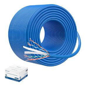 Cable Matters UL Listed 24 AWG, Stranded, Bare Copper Cat 6 Ethernet Cable 500ft, CM Rated, UTP, Blue (Cat 6 Cable 500ft, Cat6 Spool, Ethernet Cable Bulk)