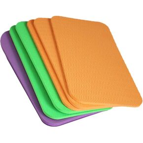 BESPORTBLE 6pcs Yoga Knee Pad Yoga Pilates Floor Exercise Knee Mat Non Slip Fitness Practice Knee Elbow Cushion Yoga Supplies for Women Men (Random Color) (34 x 17 x 0.6cm)