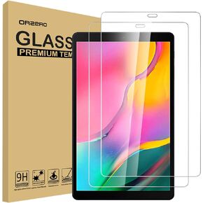 (2 Pack) Compatible for Samsung Galaxy Tab A 10.1 inch 2019 (T510) Tempered Glass Screen Protector, 9 Hardness HD Anti-Scratch Full-Coverage (2.5D Arc Edges) (Lifetime Replacement)