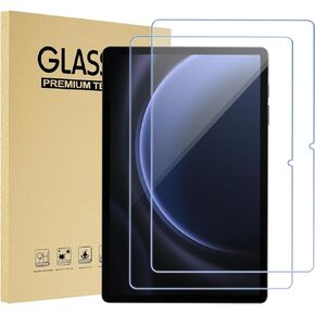 2- Pack Tempered Glass Screen Protector for Samsung Galaxy Tab S9 FE 9H Hardness Crystal Clear Scratch Resistant Bubble Free Easy Installation in Kuwait