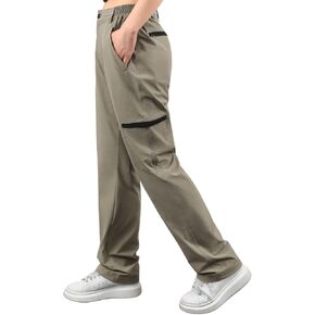 سراويل Nonwe النسائية للتنزه في الهواء الطلق مع جيوب، سراويل كارجو سريعة الجفاف للسيدات كاجوال in Kuwait