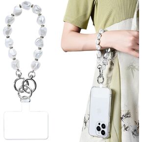 Phone Wrist Strap, Scrunchie Phone Lanyard with Tether Tab,Anti-Drop Hands-Free Wrist Strap (H)