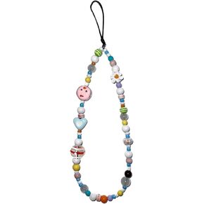 Cell Phone Lanyard Strap Charms- Handmade Colorful Beaded Butterfly Charms for Women Girl, Rainbow Keychain