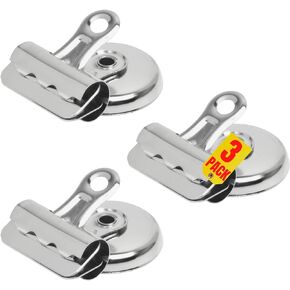 1InTheOffice Bulldog Clips 1.5 Inch - Heavy Duty Refrigerator Magnetic Clips - 1.3" (18 Pack)
