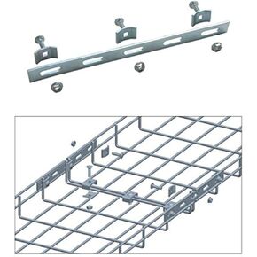 QUEST MANUFACTURING Cable Tray Strengthening Bar Kit, Zinc (CT0002-03), Silver, 1 Pack