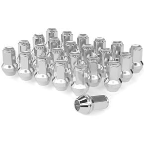 24PCS 13/16" Hex M14x2.0 Chrome OEM Factory Style Large Acorn Seat Lug Nuts for F-150 Expedition Lincoln Navigator