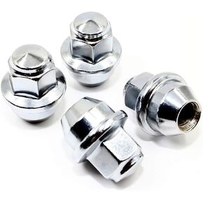 Set of 20 Veritek 12x1.5mm 3/4 19mm Hex 1.46 Inch 37mm Length Chrome OEM Factory Style Large Acorn Seat Wheel Cover Hubcap Retaining Lug Nuts for Ford Focus Fusion Escape Factory Wheels