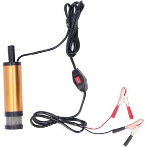 Oil Water Pump, DC 12V 12L/min 38mm Electric Mini Portable Water Oil Fuel Transfer Pump with Filter Multifunctional Electric Oil Pump for Water Fuel Transfer Use, 8500r/min