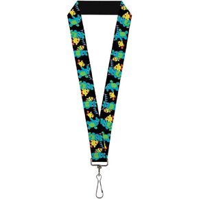 Lanyard Toy Story Ducky and Bunny 2 Poses Flags Black Purple Blue