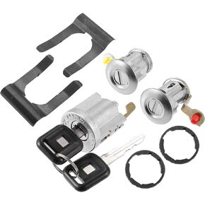 X AUTOHAUX 1 Set Door Lock Cylinder with Keys for Isuzu NPR NQR NKR ELF 1994 1995 1996 1997 1998 1999 2000 2001 2002 2003 2004 2005 2006 2007 Door Ignition Lock Cylinder Key 8-97035-293-0
