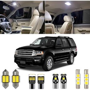 18 Piece 6000K White Expedition LED Interior Light Kit Package Replacement for Ford Expedition 2007 2008 2009 2010 2011 2012 2013 2014 2015 2016 2017, with Placement Diagram and Install Tool