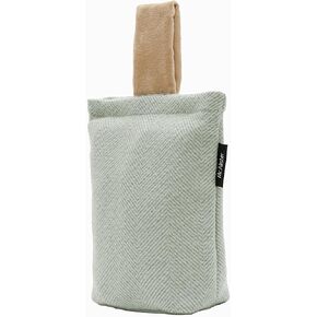 McAlister Textiles Unfilled Herringbone Charcoal Grey Doorstop Decorative Fabric Doorstopper for All Doors Machine Washable 8x7 Inches in Kuwait
