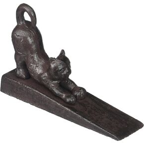 Home Locomotion Stretching Cat Door Stopper, Black (Cat A-1 Pack)