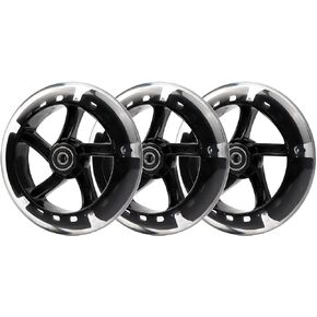 Wiggle Scooter 145mm White Light-Up Replacement Wheels Front/Rear for Y Fliker 3-Wheeled Swing Scooter (2)