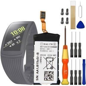 Replacement Battery EB-BR365ABE Battery for Samsung Gear Fit2 Pro SM-R365 Fitness Smartwatch,with [Set of Screws] and Tool Repair Kit