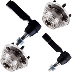 SCITOO 4pcs Front Wheel Hub Assembly Suspension Kit - Fit for Jeep Liberty for Jeep Liberty Outer Tie Rod End Wheel Hub Bearing - 513178