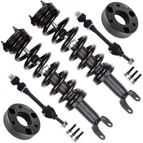 SCITOO 6-PC SET Suspension Kit For Dodge Ram 1500 For Ram 1500 Front Sway Bar End Link, 172292 F Complete Strut Coil Spring Assembly Replacement Struts Shocks, 2 Inch Front Leveling Lift Kit