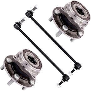 SCITOO 4pcs Front Wheel Hub Assembly Suspension Kit - Fit for Lexus CT200h for Toyota Prius for Toyota Prius Plug-in Front Sway Bar End Link Wheel Hub Bearing - 513287