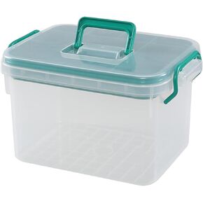Clear Plastic Medicine First Aid Storage Box, Family Emergency Kit Storage Box, F