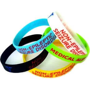 5X Seizure Disorder Non Epileptic Epilepsy Wristband Medical Awareness Alert New Including Glow in The Dark … in Saudi Arabia
