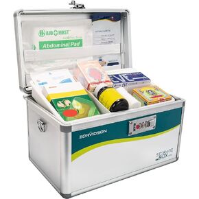 Medication Combination Lock Box, Medicine Organizer Lockable Storage Boxes for Personal Items, First Aid Box Medical Box with Code Lock 【Assembly Require】 [12*7.68*6.87 inch] (Excluding Medicines)