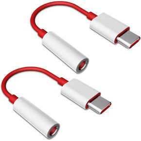USB C to 3.5mm Audio Adapter 2 Pack Type C Male to 3.5mm Female Audio Cable Aux Adapter Stereo Headphone Jack Converter Adapter for OnePlus 10T 11 8T 7T 6T 7 8 9 10 Pro Google Pixel 6a 7a 6 7