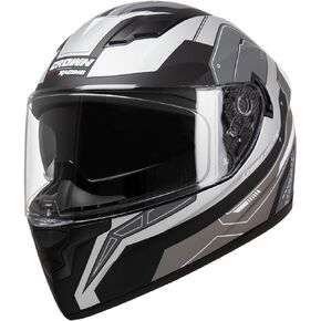 Full Face Motorcycle Helmet 2 Lenses with Rear Wing Motorbike Street Bike Helmet for Adults DOT Approved