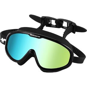 Swim Goggles, Swimming Goggles-Fashionable anti UV Anti Fog Wide Frame Swim Goggles For Adults