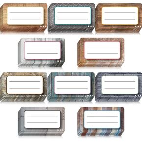 Geyee 40 Pack Magnetic Name Tags Classroom Large Magnetic Name Plates Farmhouse Rustic Name Tags for Teacher Student School Office Home Desk Bulletin Board Decor (Watercolor)