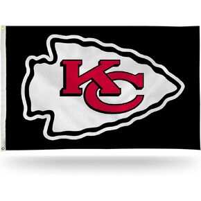 Rico Industries NFL Kansas City Chiefs 3-Foot by 5-Foot Single Sided Banner Flag with Grommets