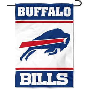 Buffalo Bills White Logo Garden Flag Double Sided Banner