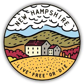 New Hampshire USA State Retro Vintage Vinyl Sticker Car Bumper Decal