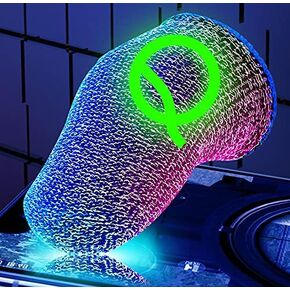 Black Fiber Blue Stripe Gaming Gloves for Sweaty Hands Finger Sleeves Mobile Game Controllers (Pack of 2) Anti-Sweat Breathable Thumb Sleeve League Legend, PUBG, Rules Survival Free Size in Kuwait